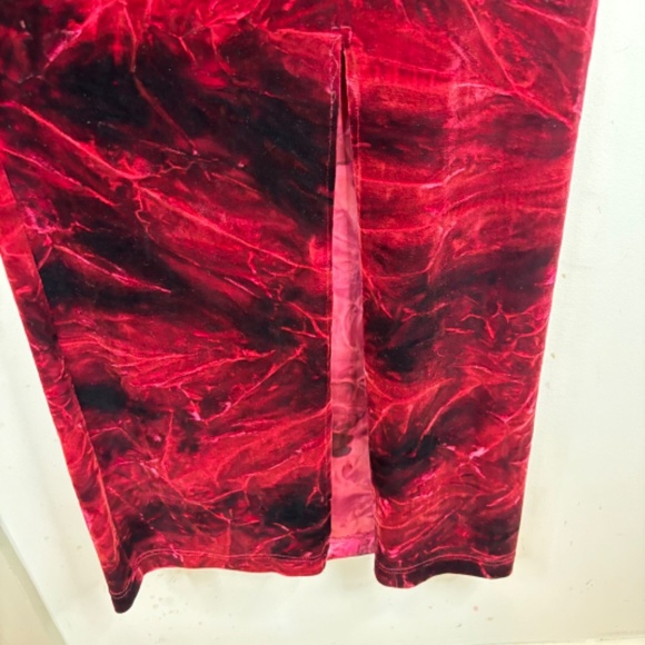 VTG Y2K Velvet Babydoll Maxi Dress 11-12 Bari Jay Whimsigoth Fairy Grunge Witchy - Picture 3 of 13